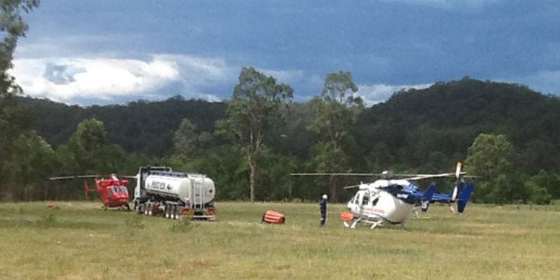 Helicopter And Water Truck — Bushfire Services In Newcastle, NSW